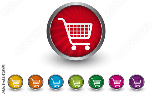 Vector: Buttonsammlung - Einkaufswagen - Online Shopping Buttonsammlung - Einkaufswagen - Online Shopping