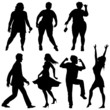 Vector: Several people are dancing Several people are dancing