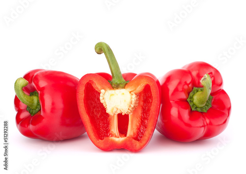 Photo: red pepper isolated on white background red pepper isolated on white background