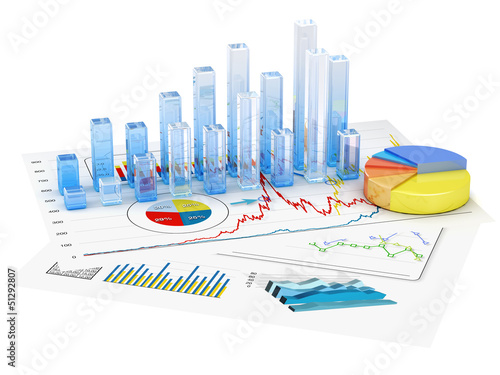 Illustration: Graphs of financial analysis - Isolated Graphs of financial analysis - Isolated