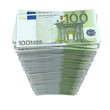 Stack of european currency
