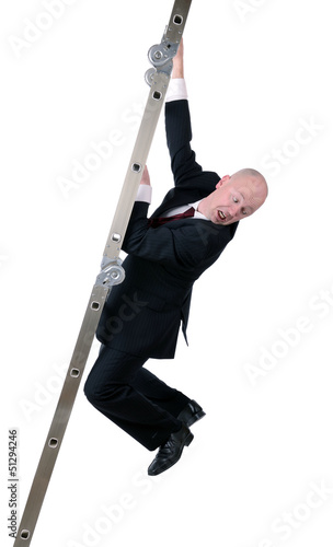 Photo: scared ladder of business scared ladder of business