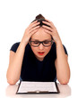 Upset business woman