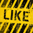 grungy like sign, social networks,vector
