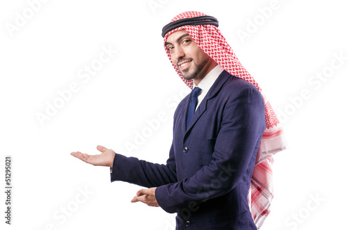 Photo: Arab businessman isolated on white Arab businessman isolated on white