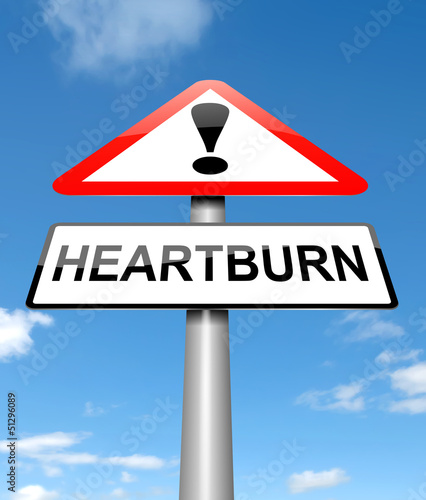 Illustration: Heartburn concept. Heartburn concept.