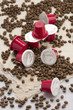 Cápsulas y granos de café