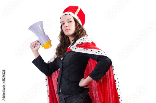 Photo: Woman queen in funny concept Woman queen in funny concept
