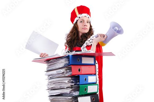 Photo: Woman queen in funny concept Woman queen in funny concept