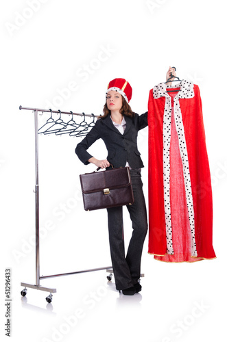 Photo: Woman queen in funny concept Woman queen in funny concept