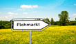 Flohmarkt Wegweiserschild