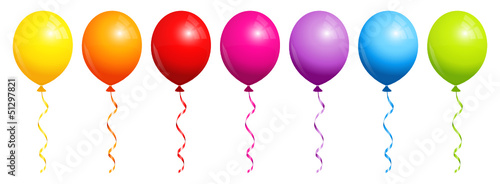 Vector: Colored Balloons Rainbow Colored Balloons Rainbow