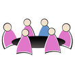 Illustration: réunion au bureau réunion au bureau