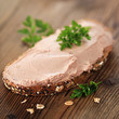 Leberwurstbrot Quadrat