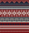 Knitted background in Fair Isle style in three colors