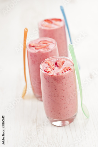 Photo: Yoghurt with strawberries Yoghurt with strawberries
