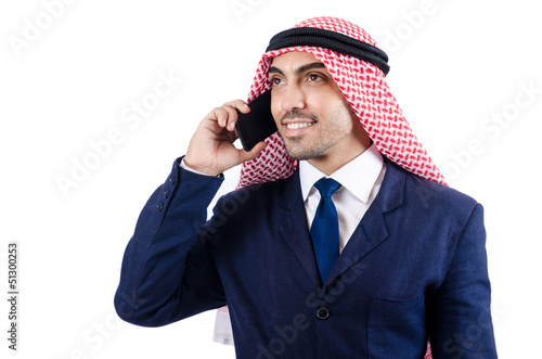 Photo: Arab businessman isolated on white Arab businessman isolated on white