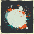 colorful grunge splash paint vector
