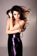 sensual long hair young woman