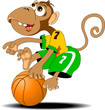 Vektor: monkey and basketball monkey and basketball