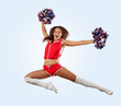 cheerleader girl jumping