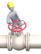 Illustration: Open or close the gas - oil valve Open or close the gas - oil valve