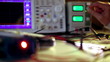 Use of an oscilloscope in electronics