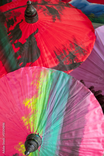 Photo: Colorful oriental umbrellas Colorful oriental umbrellas