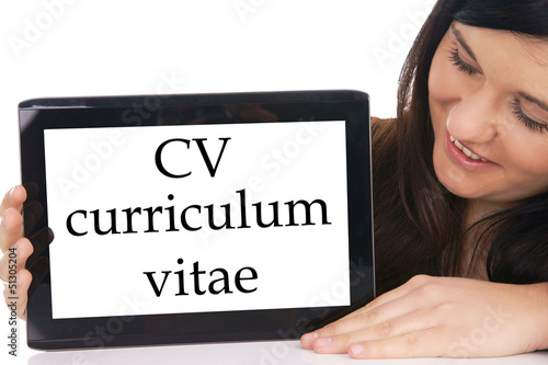 Photo: young woman looking for a new job young woman looking for a new job