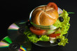 Digital food - Big compact discs party sandwich