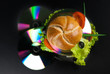 Digital food - Big compact discs party sandwich