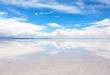 Lake Salar de Uyuni with a thin layer of water