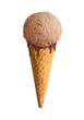 Foto: ice cream cone chocolate ball isolated ice cream cone chocolate ball isolated