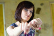 Very upset woman