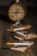 Cigarette in mousetrap