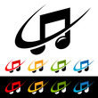 Swoosh Music Note Icons
