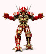 Illustration: golden red robott golden red robott