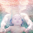 Little boy swim