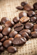 Coffee beans background, close-up