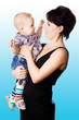 Beautiful happy mather with attractive baby boy