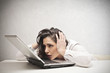 businesswoman desperate