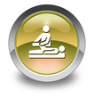 Yellow Glossy Pictogram "Physical Therapy"