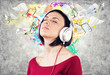 Photo: Girl with earphones Girl with earphones