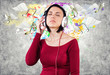 Girl with earphones