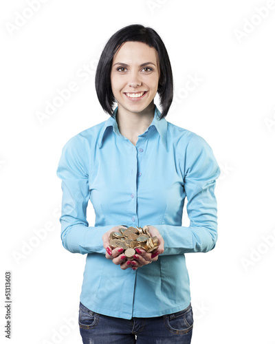 Photo: Girl with a coins Girl with a coins