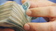 Video: man counting money closeup man counting money closeup