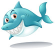 A shark smiling