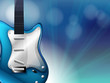 A stationery with a blue electric guitar