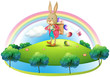 A Bunny With A Basket Of Eggs