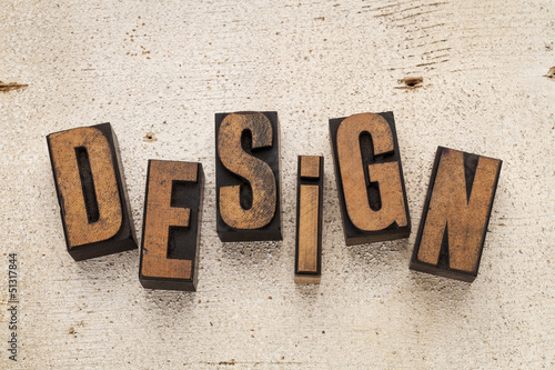 Photo: design word in wood type design word in wood type